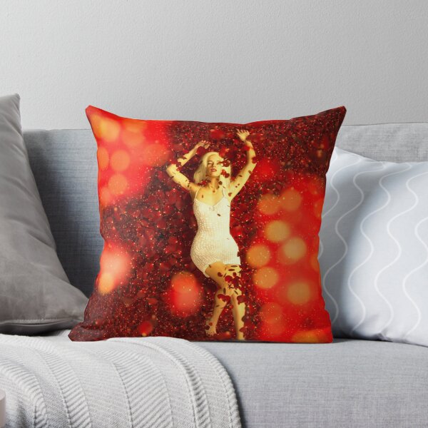 In a bed of red roses Throw Pillow