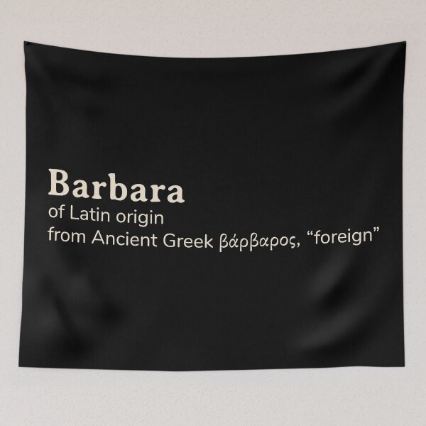 Item preview, Barbara name etymology designed and sold by YourNameStory.