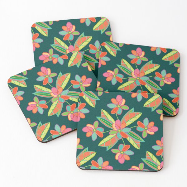 Item preview, Festive Floral Diamonds Dark (pattern) designed and sold by PaisleyMcNoodle.