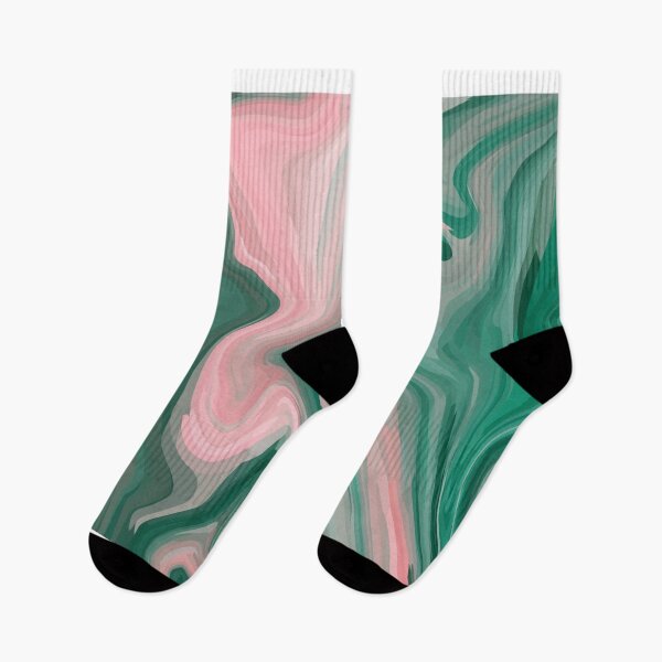 Item preview, Mint Green Blush Pink Wave Abstract designed and sold by slimbirdy.