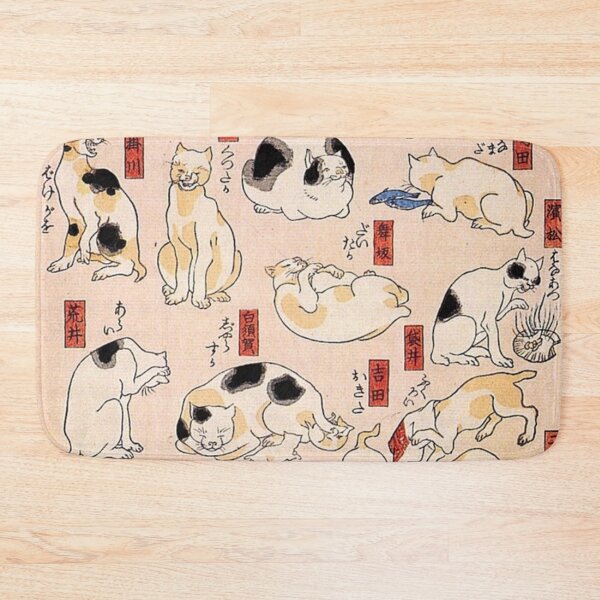 Item preview, Cats from The Fifty Three Stations of the Tokaido - Utagawa Kuniyoshi designed and sold by NineVi.