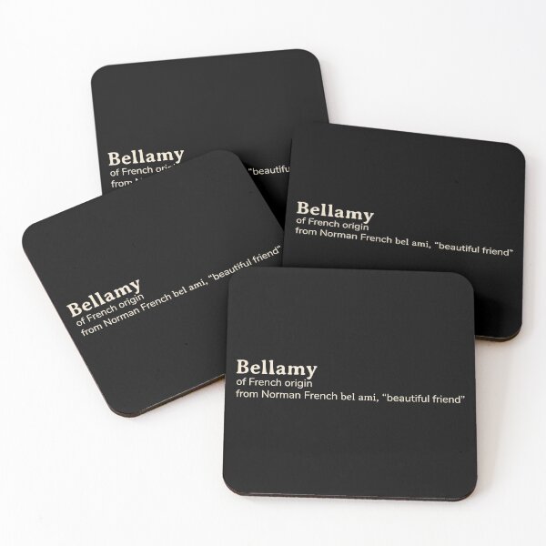Item preview, Bellamy name etymology designed and sold by YourNameStory.