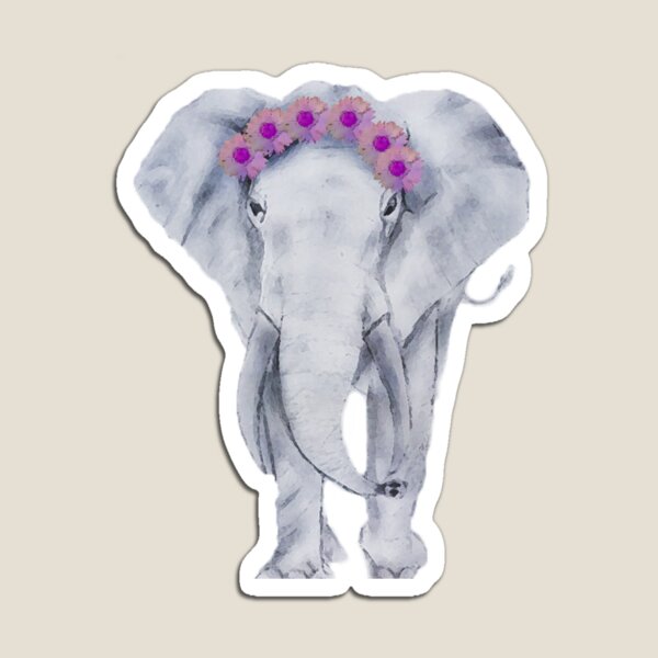 Elephant Flower Child Magnet