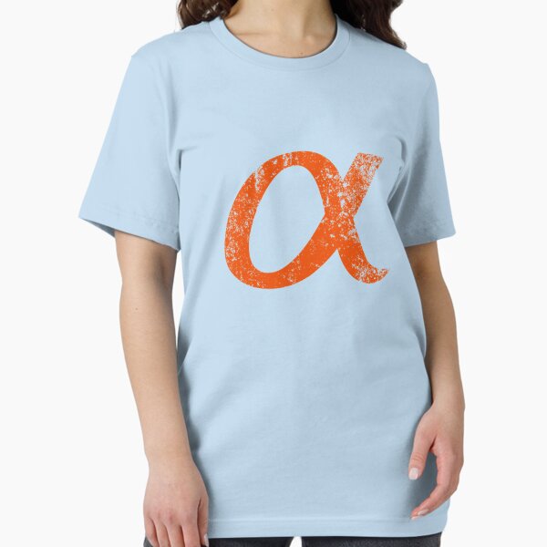 Vista previa del artículo con la obra «Sony alpha logo grunge fondo negro Camiseta premium», diseñado y vendido por YannickBacke.