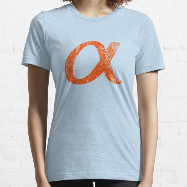 Vista previa del artículo con la obra «Sony alpha logo grunge fondo negro Camiseta premium», diseñado y vendido por YannickBacke.