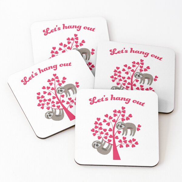Item preview, Cute Valentines Day Sloth Let's Hang Out Two Cute Sloths designed and sold by geminivibe.
