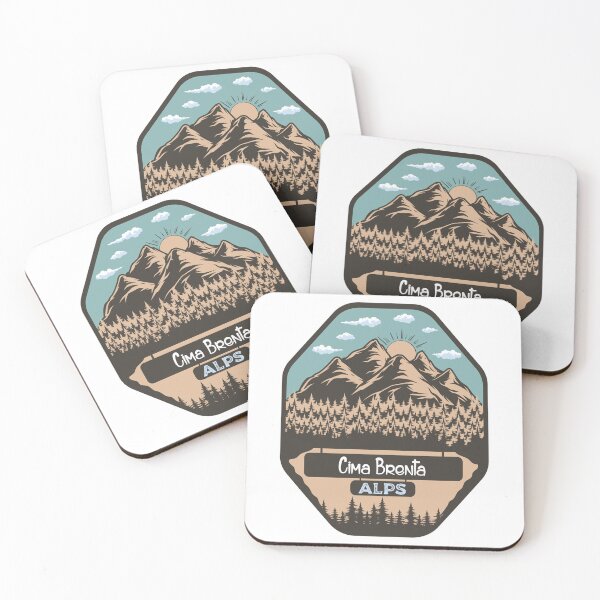 Item preview, cima brenta, Alps retro sunset mountain designed and sold by JakubkoJunak.