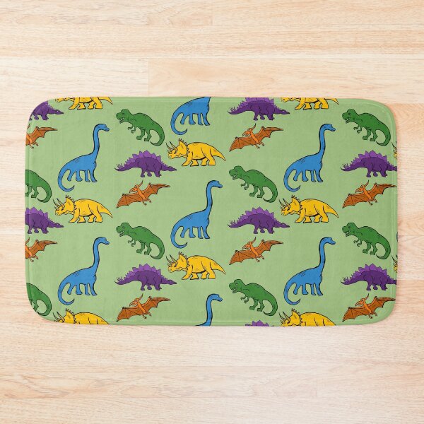 Item preview, Multicolor Dinosaur print light green designed and sold by DemonicGloom.