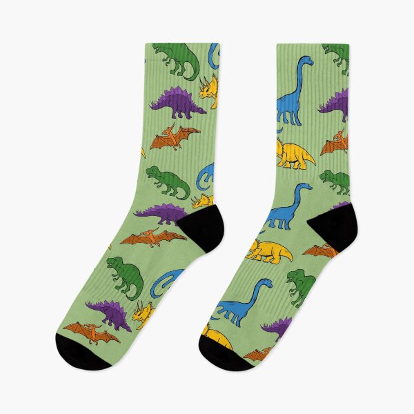 Item preview, Multicolor Dinosaur print light green designed and sold by DemonicGloom.