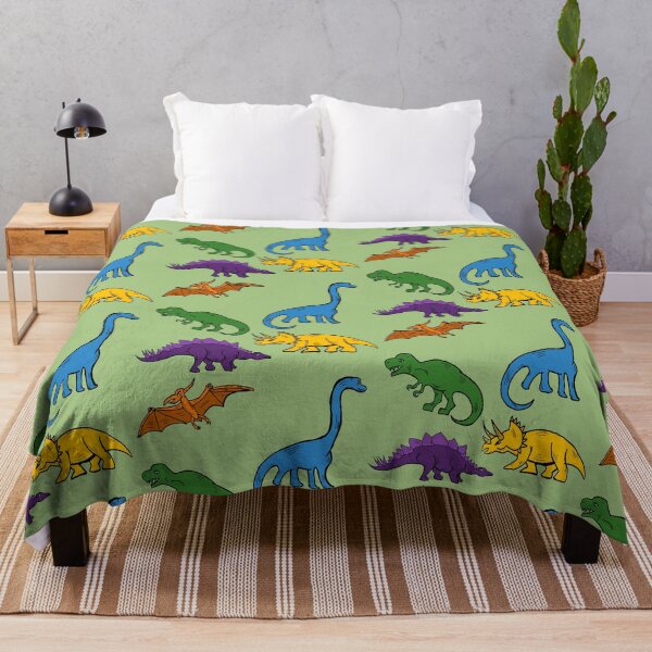 Item preview, Multicolor Dinosaur print light green designed and sold by DemonicGloom.