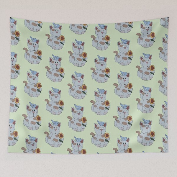 Item preview, Cat with bird designed and sold by Blumchen.