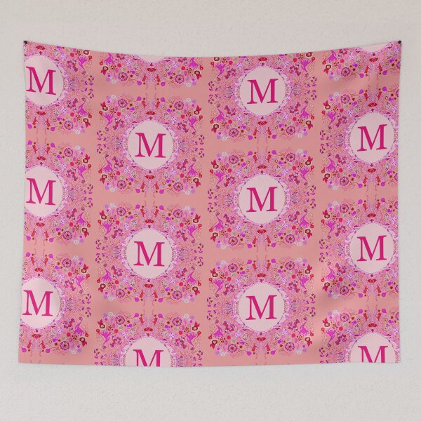 Item preview, M Initial Letter Pink Neon designed and sold by MDBespokeArt.
