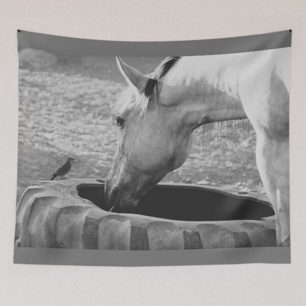Item preview, Horse eating with bird designed and sold by Fiona Parks.