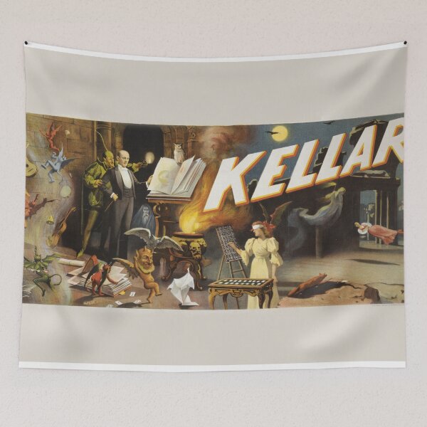 Item preview, Vintage Kellar magic poster art designed and sold by Vintage Designs +.