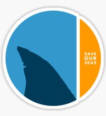 save our seas circle Sticker