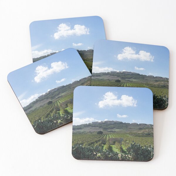 Item preview, Green and Rural Gozo - Farmfields Grapevines and Prickly Pear Cacti designed and sold by Georgia Mizuleva.