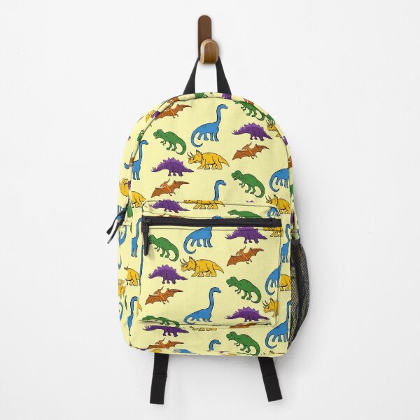 Item preview, Multicolor Dinosaur print light yellow designed and sold by DemonicGloom.