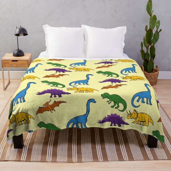 Item preview, Multicolor Dinosaur print light yellow designed and sold by DemonicGloom.