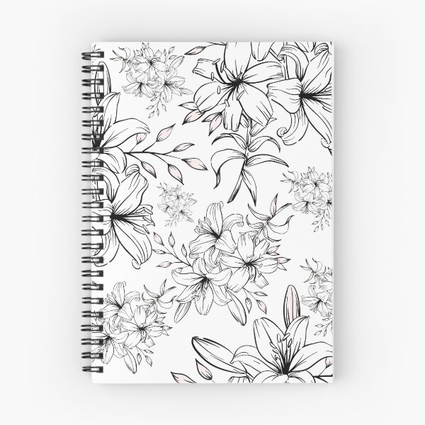 Artikelvorschau, Einfache Blumen mit schwarzen Boardern und weißen Knospen entworfen und verkauft von coolestcool.