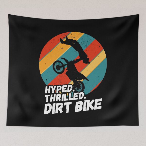 Item preview, Hyped, Thrilled, Dirt Bike - Motorcycle Silhouette designed and sold by rattob.