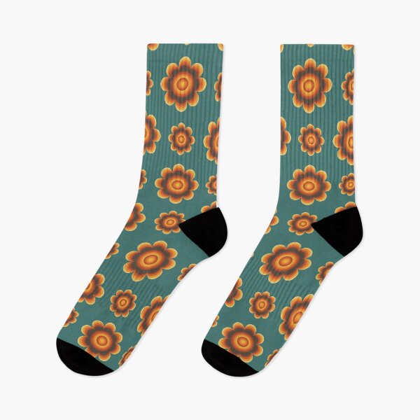 Item preview, Blomma, Vintage Flower Pattern in Retro Color Style designed and sold by BesanoStyle.
