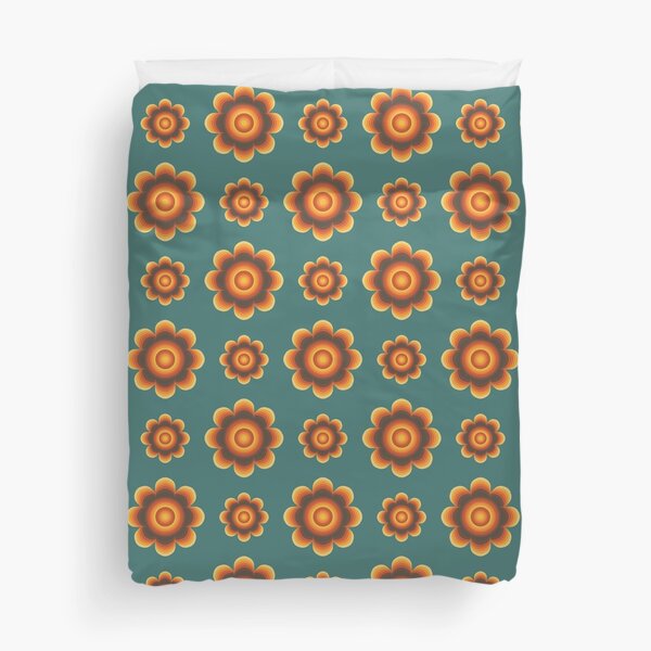 Item preview, Blomma, Vintage Flower Pattern in Retro Color Style designed and sold by BesanoStyle.