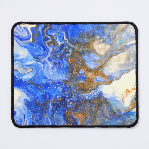 Item preview, Blue Pour Art with Texture | Bronze Highlights | About Fluid Art designed and sold by JillyJ05.