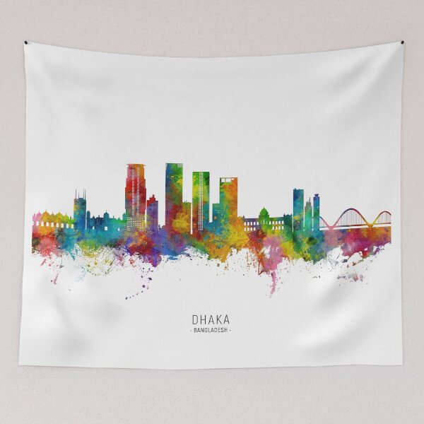 Item preview, Dhaka Bangladesh Skyline designed and sold by ArtPrints.