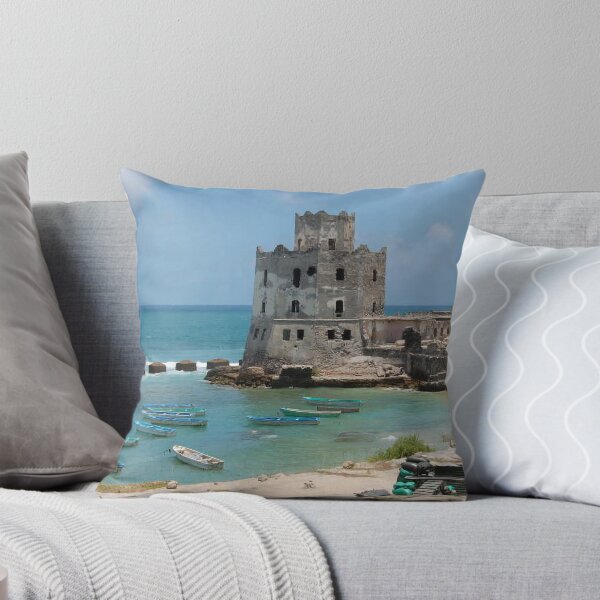 Item preview, View of the beach from an abandoned hotel in Mogadishu. designed and sold by VintageSomalia.