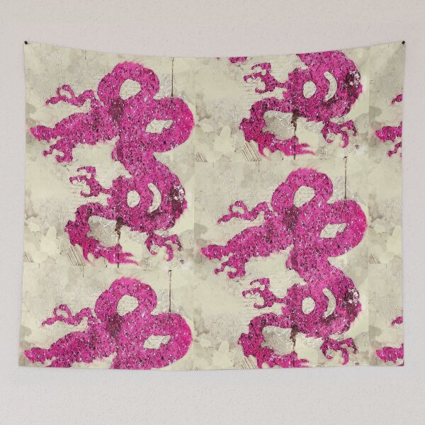 Artikelvorschau, Abstrakter Farbdruck rosa Drache entworfen und verkauft von artdragongift 15.