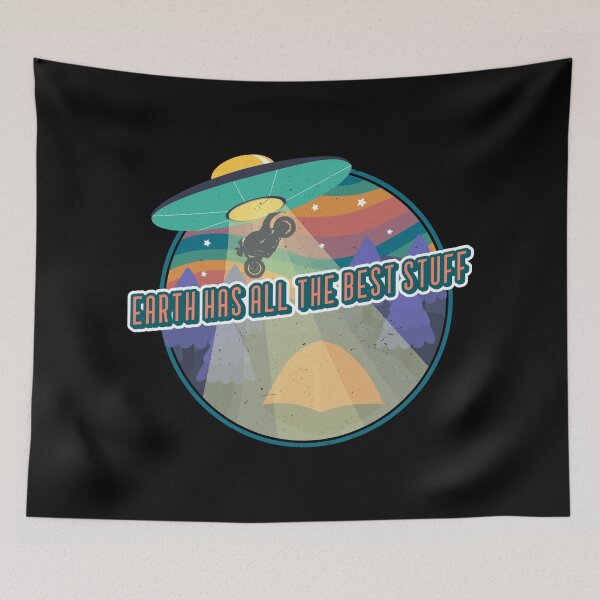 Item preview, UFO Themed Funny Motorcycle Enthusiast Alien Abduction Graphic designed and sold by GO SHIRT-TEE.