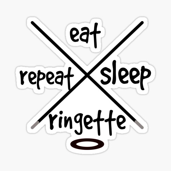 Eat Sleep Ringette Repeat Sticker By Merchkenya Redbubble