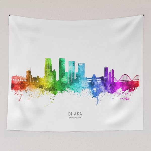 Item preview, Dhaka Bangladesh Skyline designed and sold by ArtPrints.