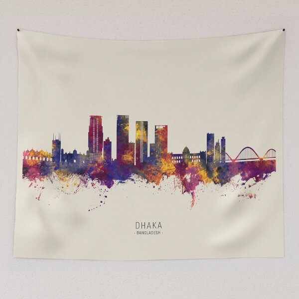 Item preview, Dhaka Bangladesh Skyline designed and sold by ArtPrints.