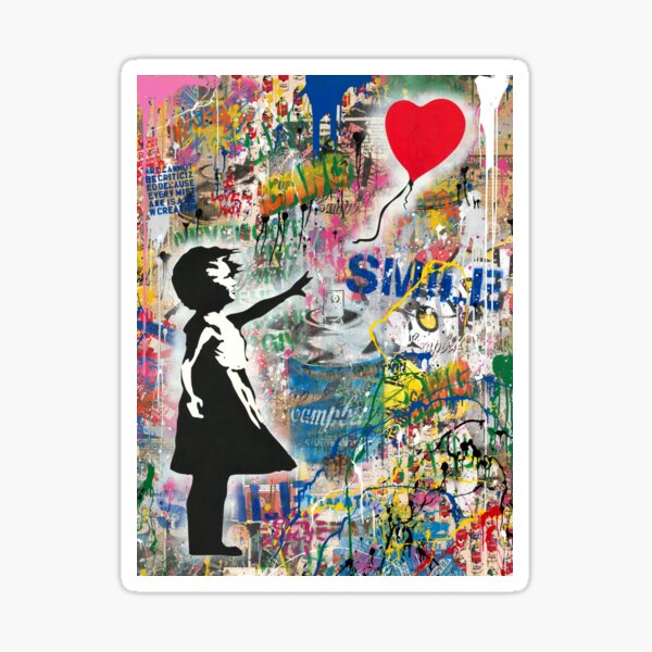 Colorful Spray Paint Stencil Pop Art - Sweep it Under the Carpet Banksy  Maid | Greeting Card