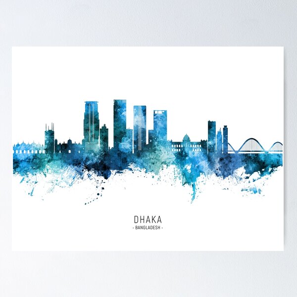 Item preview, Dhaka Bangladesh Skyline designed and sold by ArtPrints.