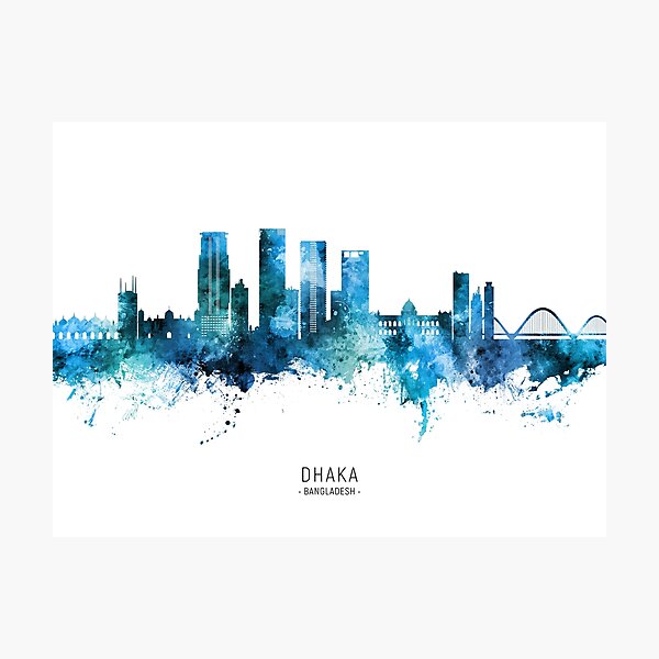 Item preview, Dhaka Bangladesh Skyline designed and sold by ArtPrints.