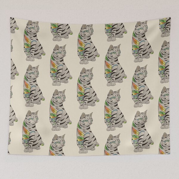 Item preview, tattoo cat designed and sold by Blumchen.