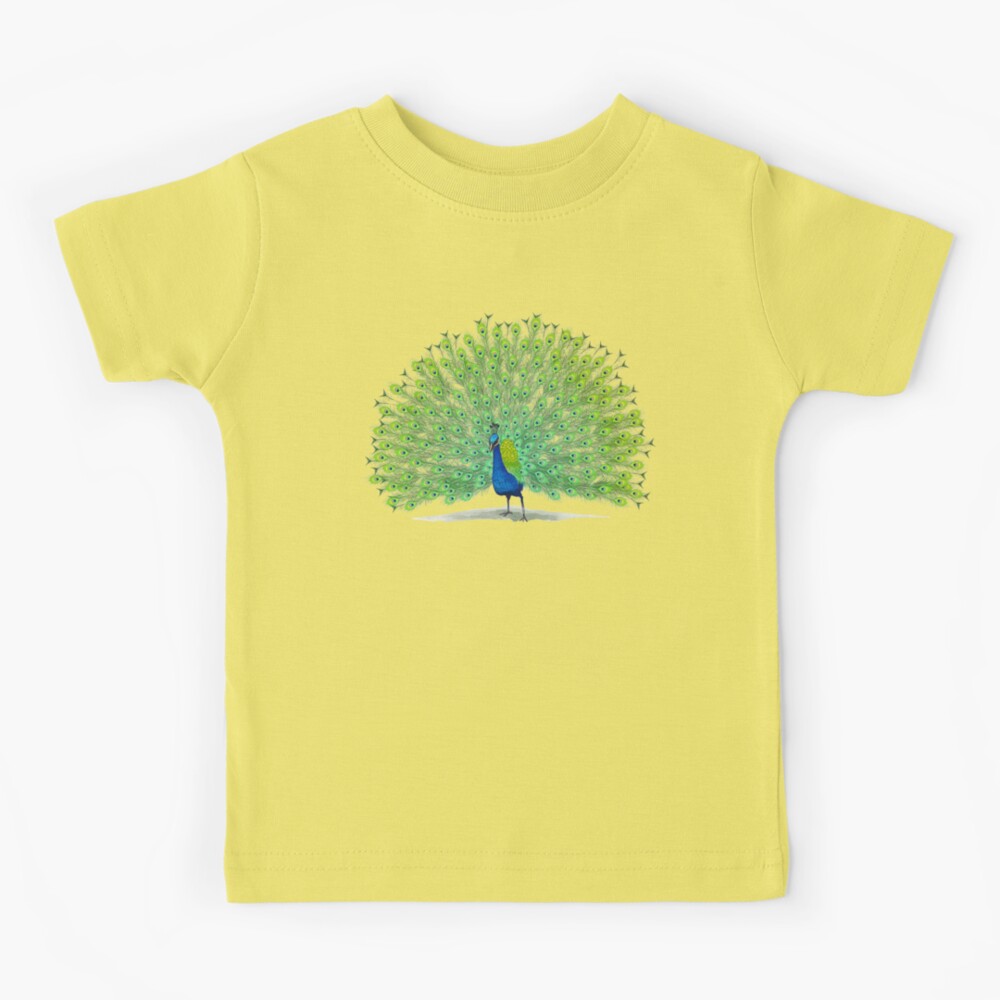 Colorful Peacock Painting Art Kids T-Shirt for Sale by LGdesigns