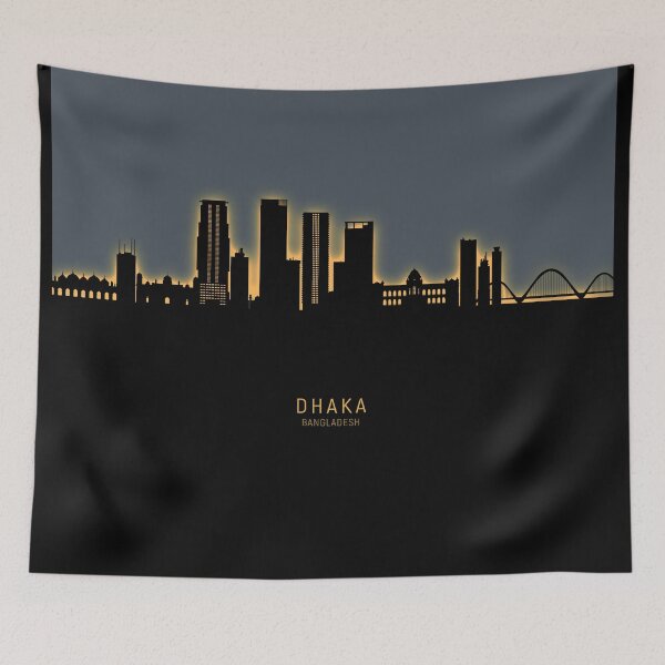 Item preview, Dhaka Bangladesh Skyline designed and sold by ArtPrints.