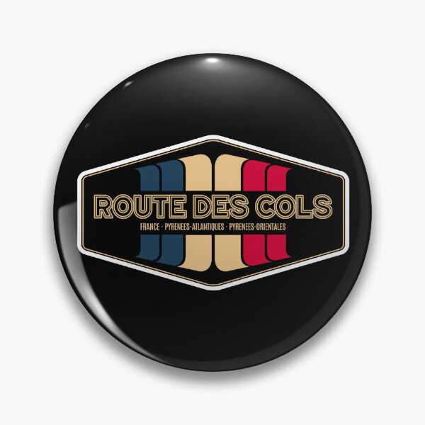Item preview, Route des Cols Pyrénées France Retro Sticker Design 2022 designed and sold by ROADTROOPER.