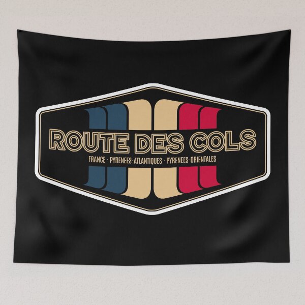 Item preview, Route des Cols Pyrénées France Retro Sticker Design 2022 designed and sold by ROADTROOPER.