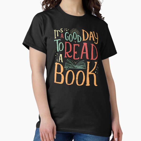 Artikel-Vorschau von Es ist ein guter Tag, um ein Buch zu lesen, handschriftliche Grunge-Retro-Stil-Vintage-Farben, designt und verkauft von trendyshopy.