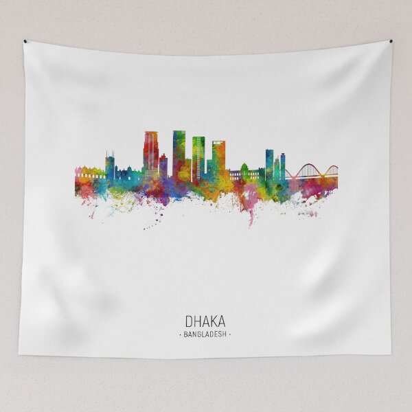 Item preview, Dhaka Bangladesh Skyline designed and sold by ArtPrints.