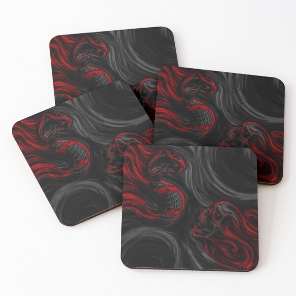Item preview, Skull & Snake (dark red) designed and sold by FattoAMano.