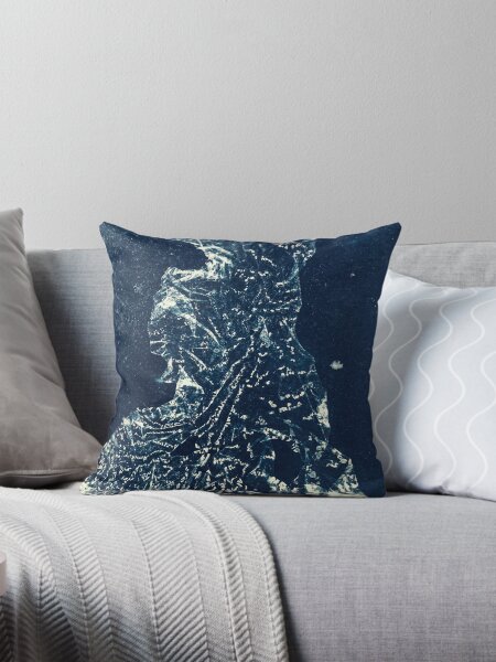 Cornish Sea Lettuce Throw Pillow