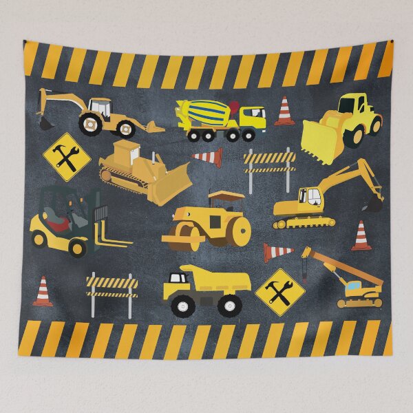 Item preview, Construction Trucks Heavy Machinery Kids Boy designed and sold by idovedesign.