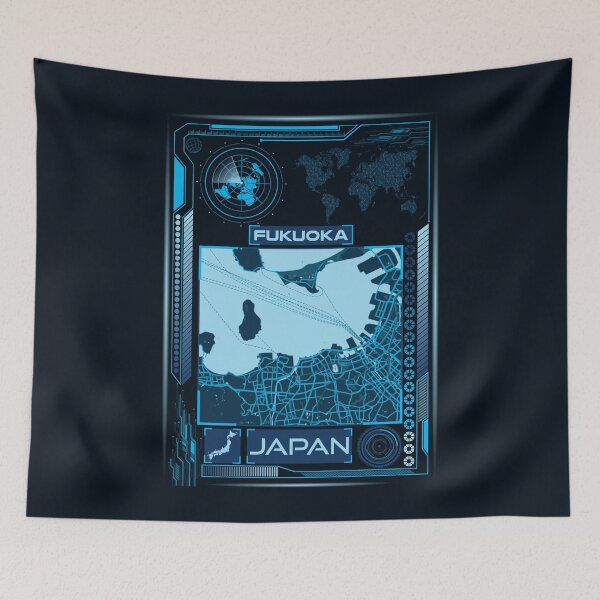 Item preview, FUKUOKA MAP JAPAN designed and sold by hatimelhag.
