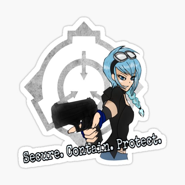 SCP Agent "Angel": Secure. Contain. Protect. Sticker