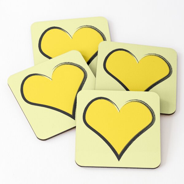 Item preview, Big Yellow Heart, graphic pattern, Happy Birthday, Valentines Day designed and sold by HybrisStudio.